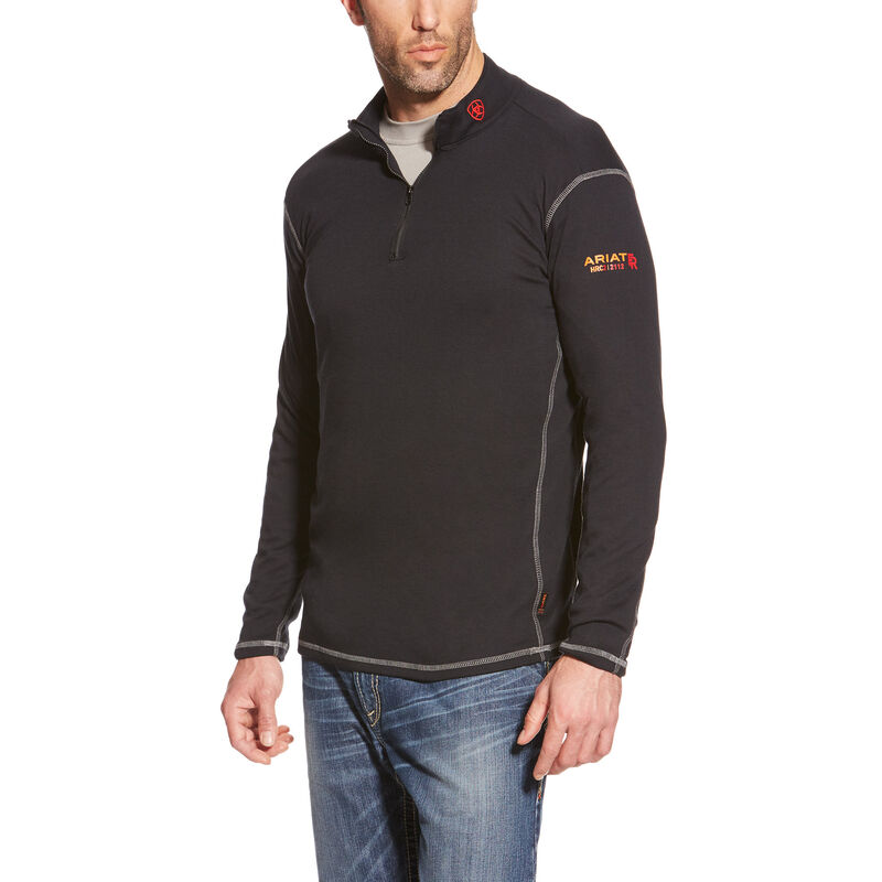 Ariat Hemden Herren - Fr Polartec 1/4 Zip Schwarz ( IOEQW-3065 )
